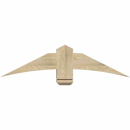 Ekena Millwork Bellingham Rough Sawn Timber Gable Bracket, Douglas Fir, 48"W x 12"H x 6"D x 6"F, 6/12 Pitch GBW048X12X0606BEL00RDF